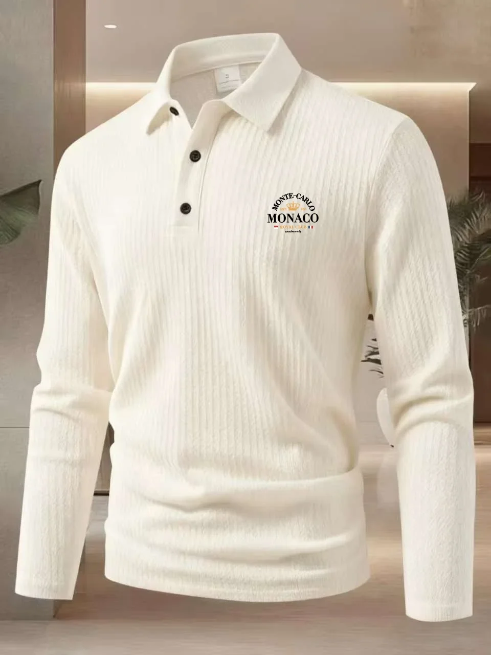 2025 Autumn-Winter Cross-Border European and American Best-Selling Men's Fashion Casual Solid-Color Long-Sleeved Stand-Up Collar