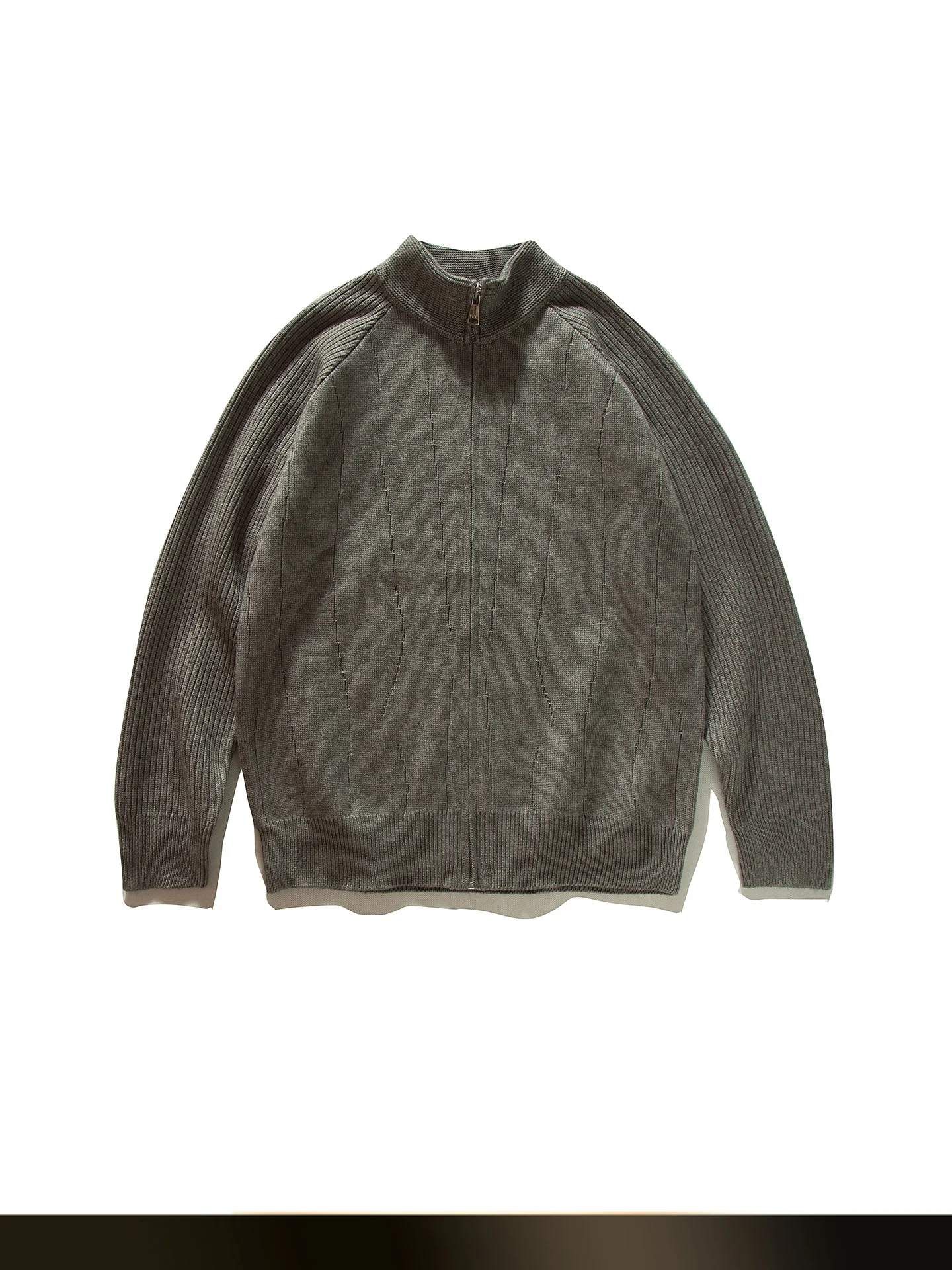 

NTED Japanese Sle Retro Color Simple Stand Collar Open Cardigan Sweater Men's Autumn Winter Casual Slimming ort Kni...