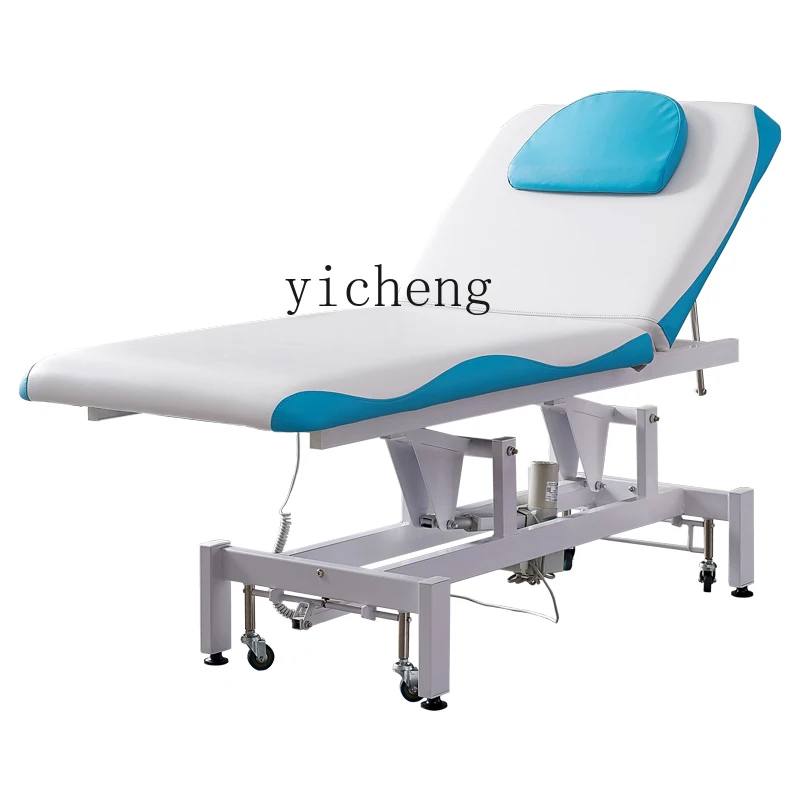 XL Electric Lift Beauty Care Bed Spinal Treatment Massage Belt Face Hole Tattoo Injection Bed