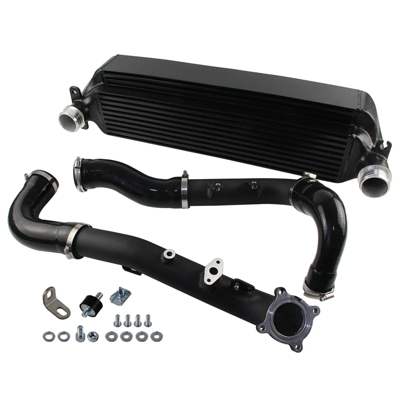 Competition High-performance Intercooler & Charge Boost Pipe Hose Kit For Toyota Toyota GR Yaris 1.6T Bar & Plate Aluminum Black