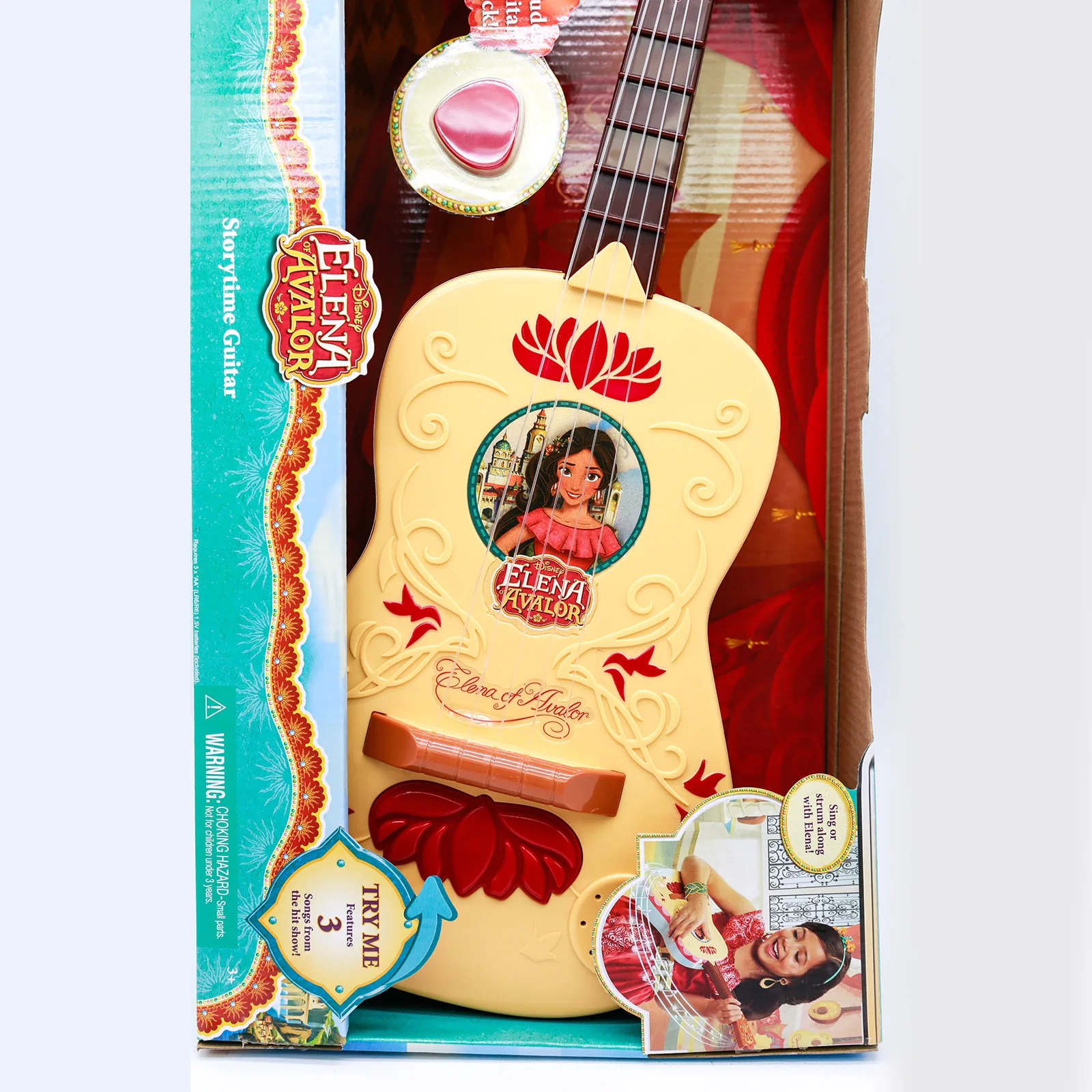 Original Disney Elena of Avalor Storytime Guitar Musical Toy Collectibles Music Room Decoration Playing House Toys Kid's Gifts