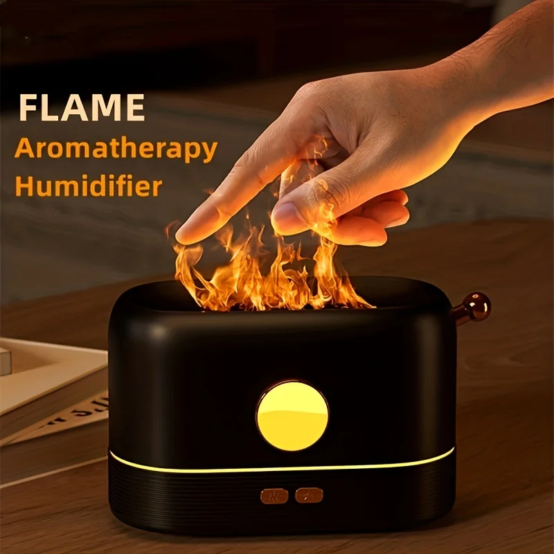 Portable Cool Mist Usb Led 3D change colors fire flame Aroma Essential Oil Diffuser mini h2o air humidifier