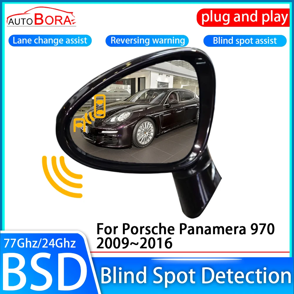 ZhuCamX Samochodowy system wykrywania martwego pola BSD BSA Czujnik jazdy w lusterku wstecznym do Porsche Panamera 970 2009 ~ 2016