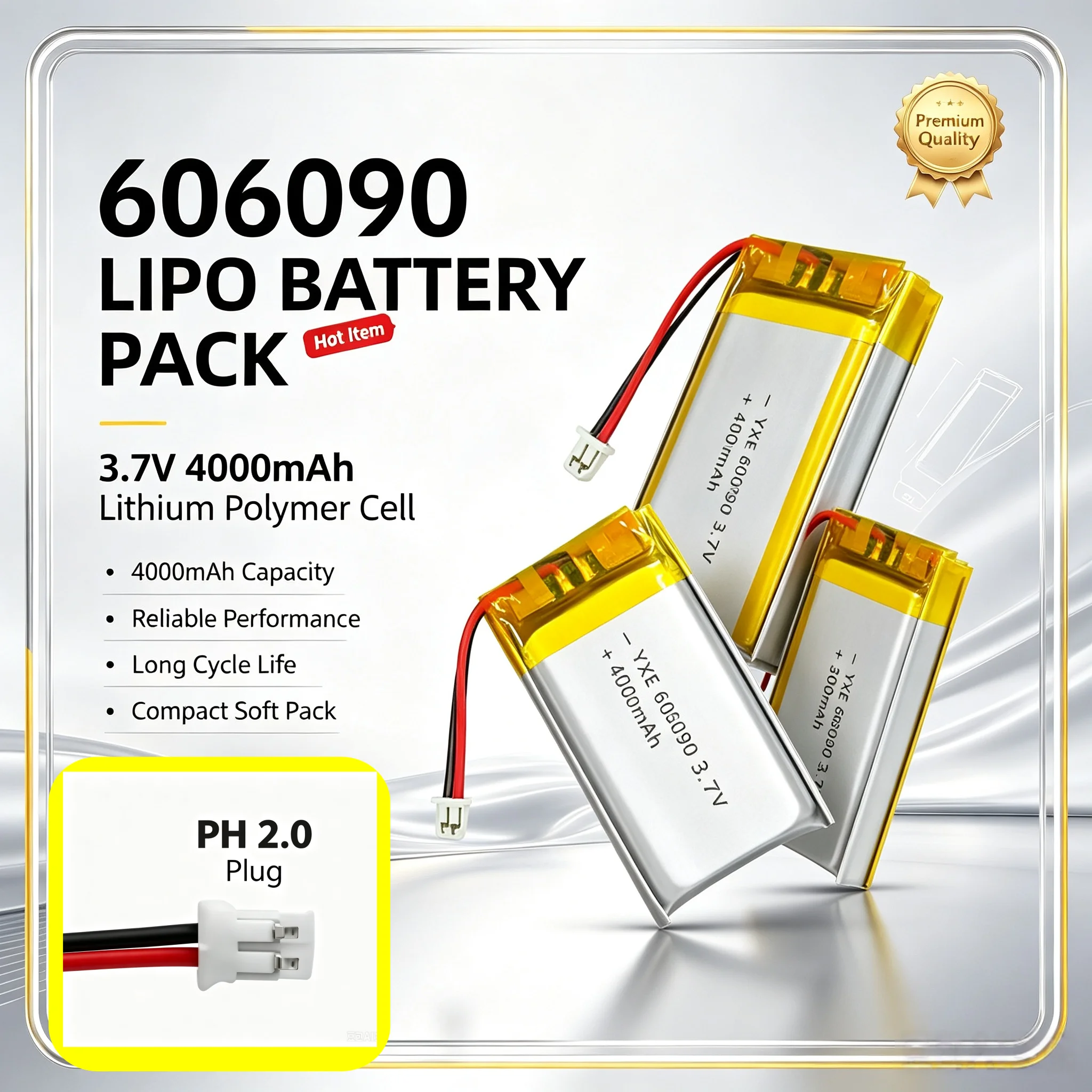 606090 3.7V 4000mAh Polymer Lithium Rechargeable Battery For Switch HAC 006 HAC-015 HAC-016 HAC-A-JCL-C0 HAC-A-JCR-C0