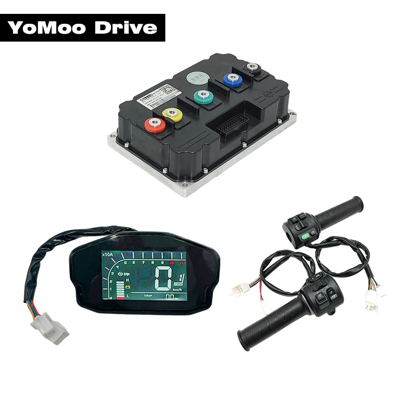 

Fardriver ND721200 DC 600A 6kw 10kw 72V PMSM Brushless Sine Wave Controller with DKD Display, T08 Throttle