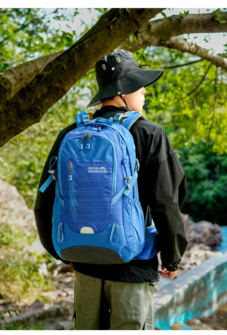 Nylon Wasserdichter Rucksack Casual Outdoor 35L Große Kapazität Reiserucksäcke Wandern Camping Bergsteigen Tasche Jugend Sporttaschen – Detail 13