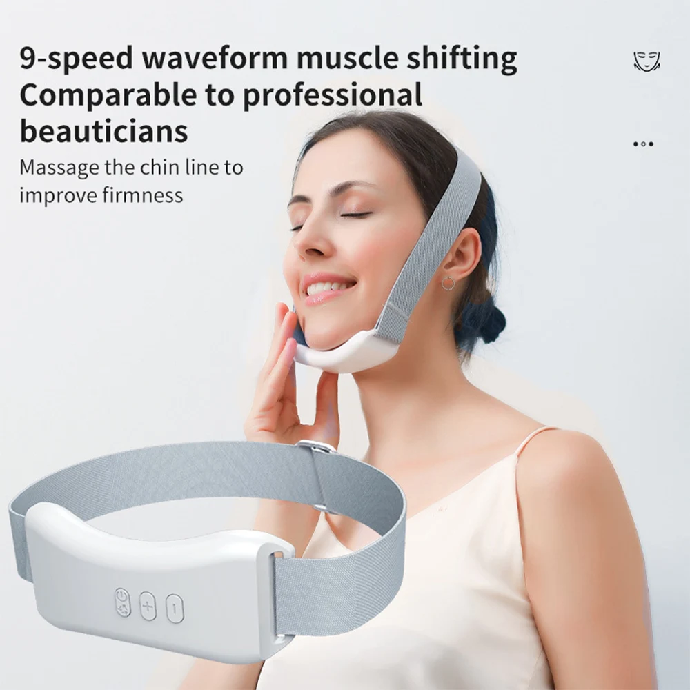 Masajeador Facial de microcorriente EMS, instrumento reductor de doble mentón, forma de Lifting Facial, vibración Facial, masaje para el cuidado de la piel