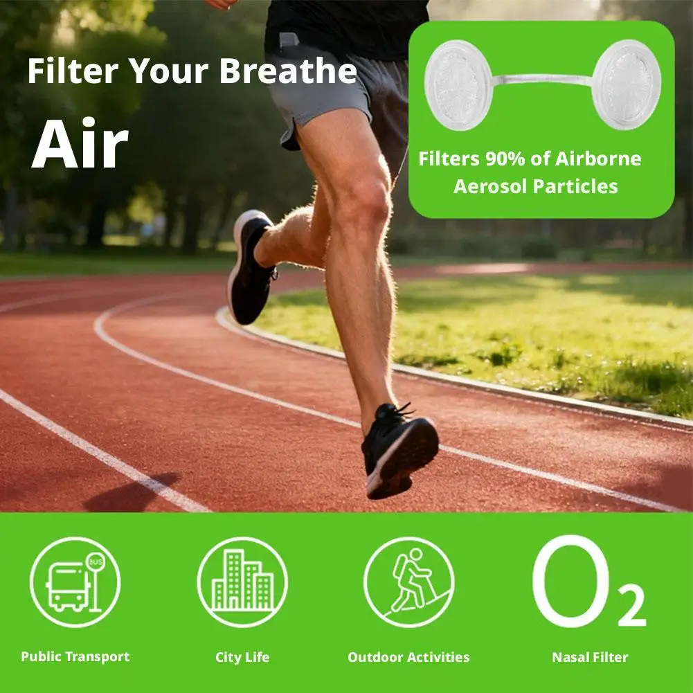 Unsichtbare Nasenfilter, Allergielinderung, Nasenstopfen, atmungsaktiv, verschiedene Größen, Einweg-Staubschutz, Smog, Pollen, Outdoor-Schutz, für Männer und Frauen – Detail 14