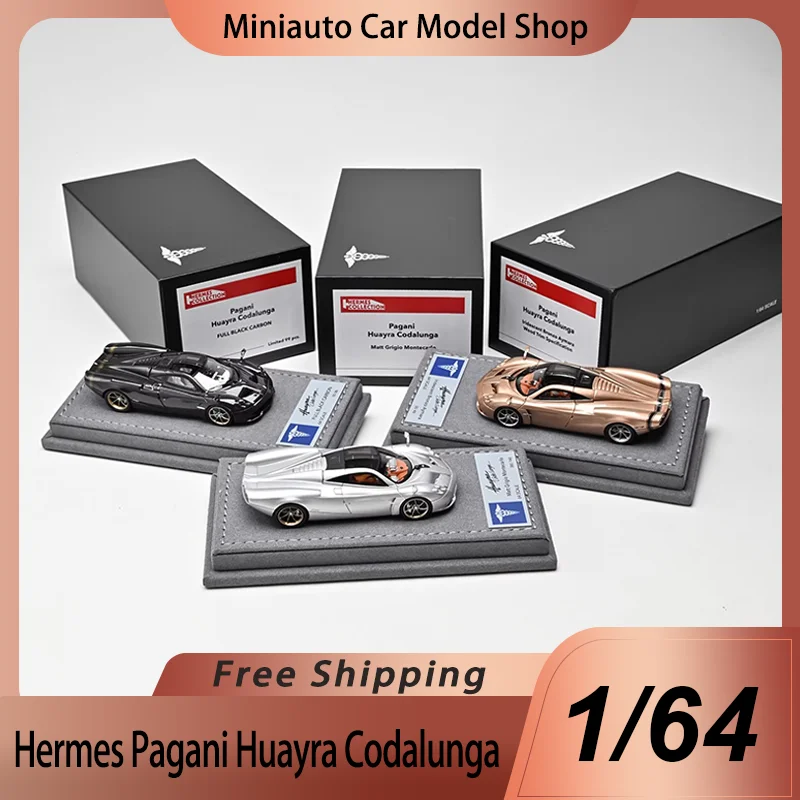 

New In Stock Hermes 1:64 Pagani Huayra Codalunga Alloy Miniature Pagani Sports Car Diecas Model Car Model Toys Kid Ornament Gift