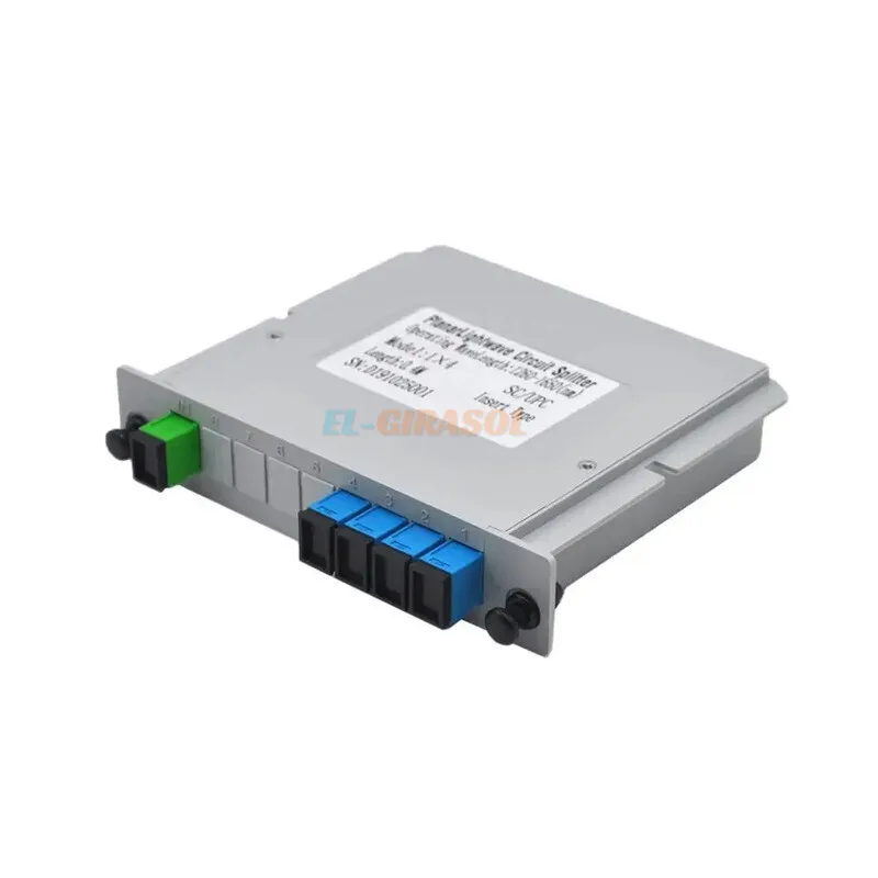 Fiber Optic Cassette Splitter SC UPC 1X4 Insert Type Planar Lightwave Circuit Splitter PLC Cassette Splitter Box 1x4 SC UPC FTTH