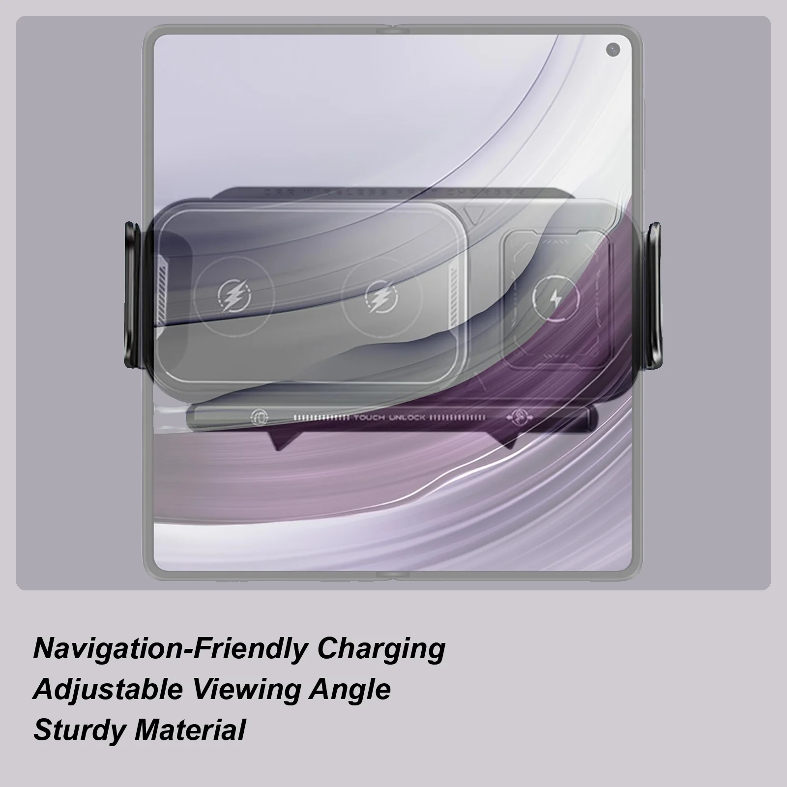 

Складное вращающееся беспроводное зарядное устройство 15 Вт, автомобильный кронштейн, сенсорная вращающаяся подставка для телефона, выдвижное автоматическое зажимное умное зарядное устройство