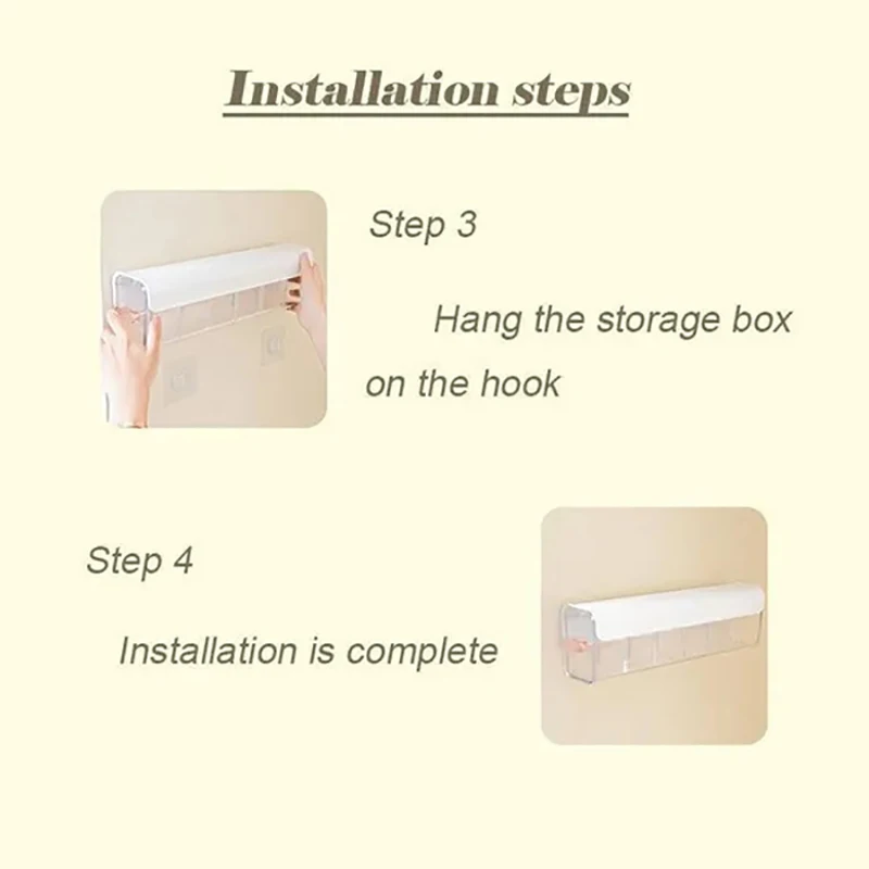 Caja de almacenamiento de calcetines de ropa interior, caja de almacenamiento de pared sin perforaciones de aire Ins, estante de almacenamiento colgante, caja de utilidad de Cable de datos