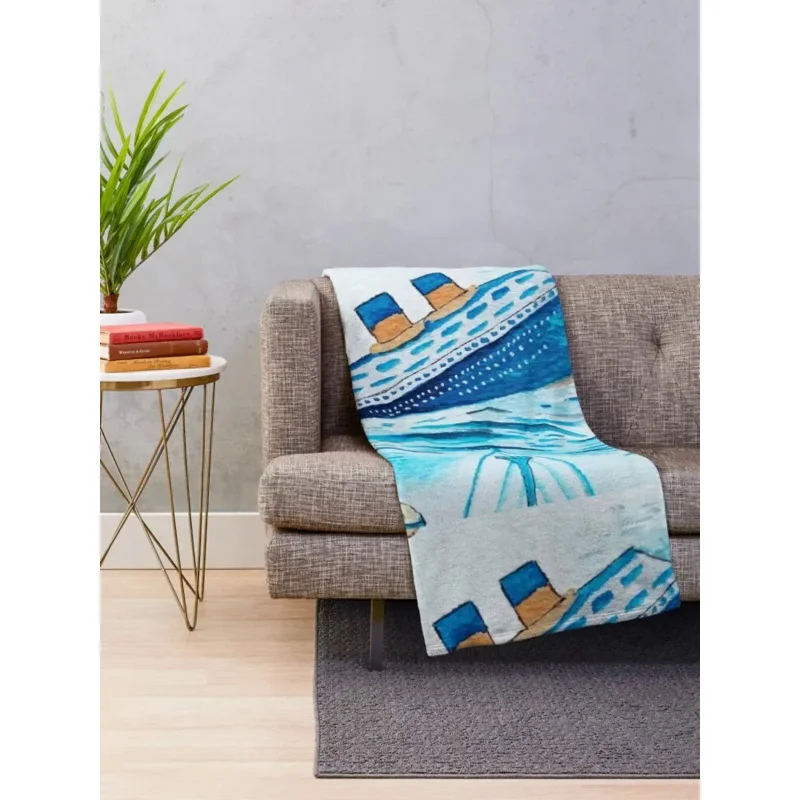 Ferry boats scrub cap Throw Blanket Decorative Blankets Luxury Brand Blanket Tourist Blanket