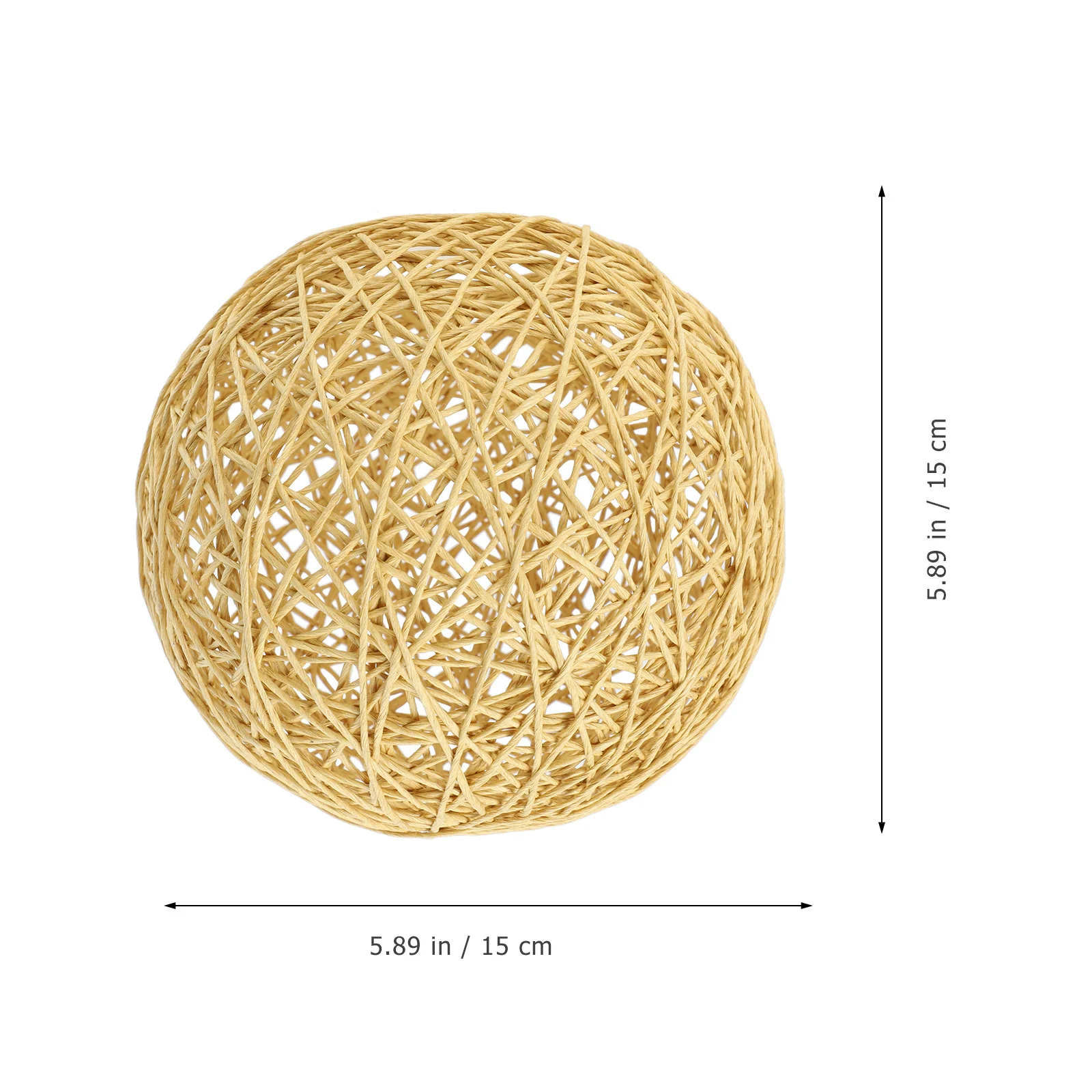 

2pcs Woven Lamp Shade Diy Ornament Simple Style Craft Lamp Cover For Indoor Use Decorative Lighting Natural Atmosphere