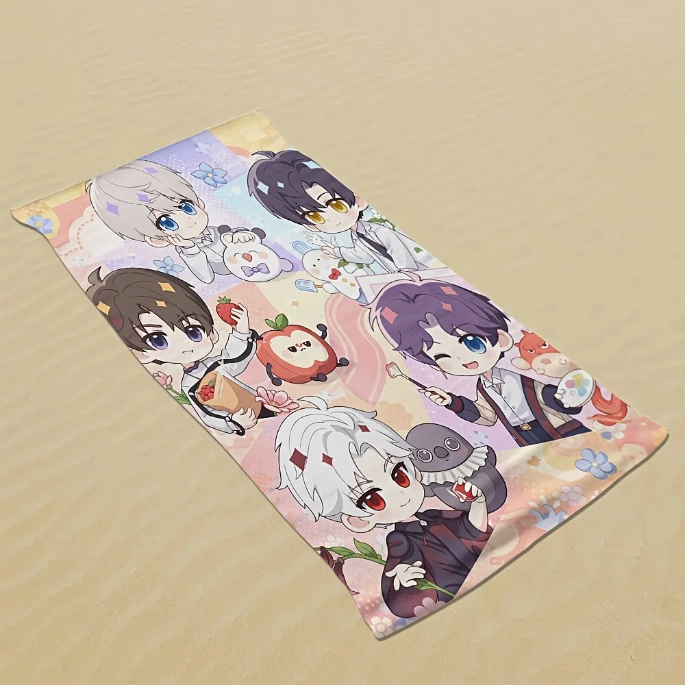1pc Chibi Multiple Anime Boys Cute Beach Towel Microfiber Quick Dry Soft Bath Towel For Pool Beach Travel Kawaii Anime Fans Gift
