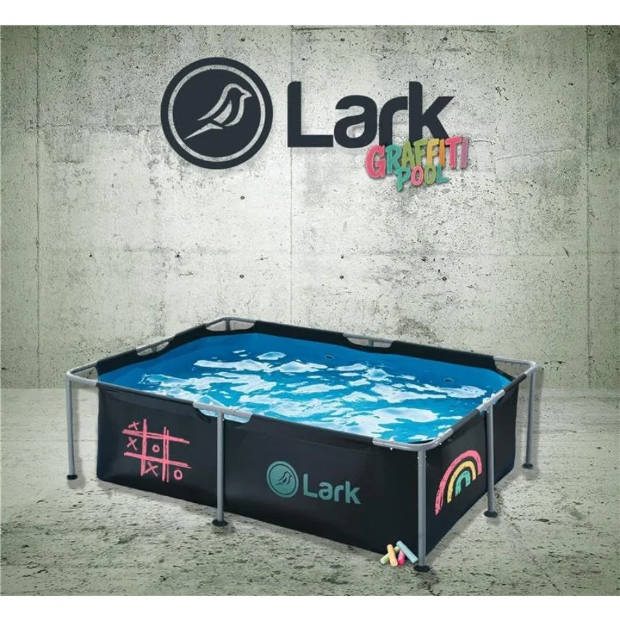 6' pi x 4' pi x 16,5 pouces au-dessus du sol cadre métallique piscine résistant aux crevaisons matériaux de maille vinyle 3 plis installation rapide Patio arrière-cour