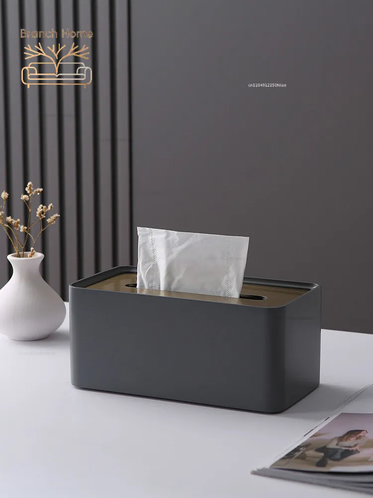 Modern minimalist style hotel restaurant tissue box custom logo living room light luxury high-grade stainless steel paper box