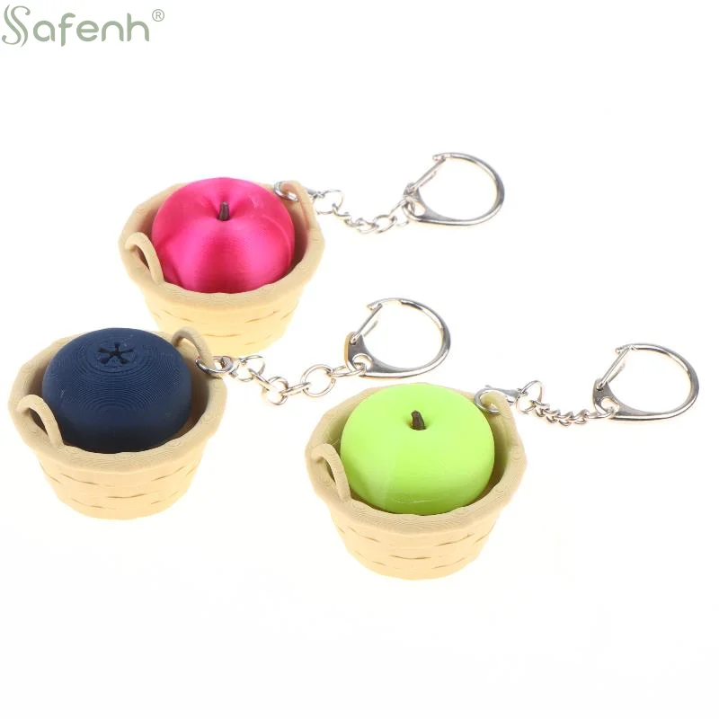 Mini porte-clés Clicker avec bouton à pression, porte-clés fantaisie en forme de fruit, joli ornement pour sac à dos, accessoire de sac à dos