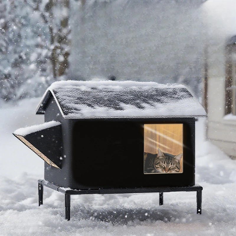 Cat litter winter warm outdoor four seasons universal warm lock warm puppy kennel pet supplies