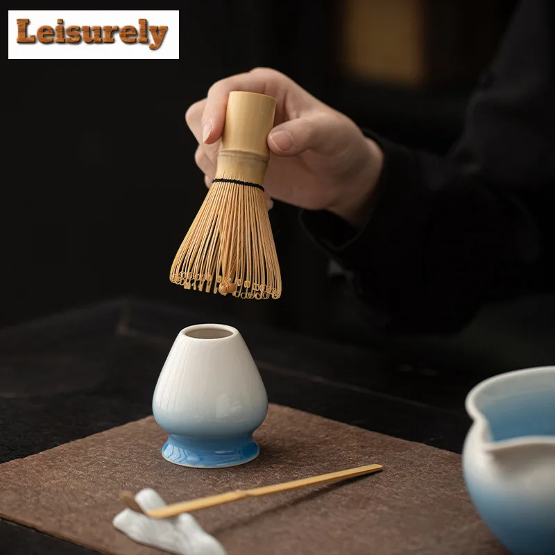 

Gradient Ramp Matcha Large Set Of Tea Whisks Standing Bowls Tea Ceremony Porcelain Drinkware Supplies Craft Gift Accessories
