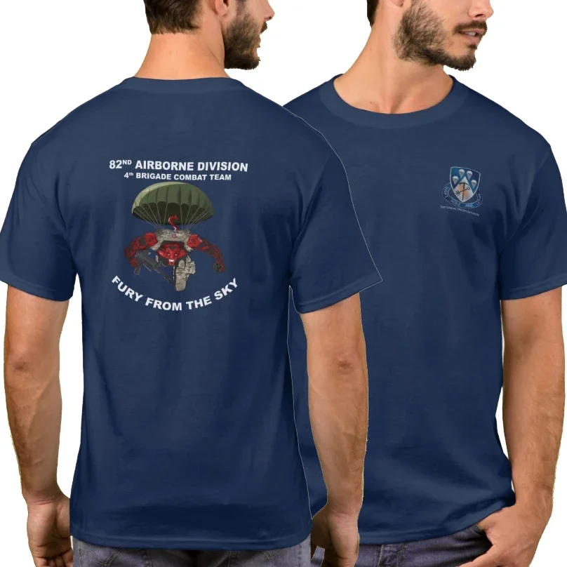 508th STB, 4th BCT, 82nd Airborne Division T-Shirt 100% Cotton O-Neck Summer Short Sleeve Casual Mens T-shirt Size S-3XL