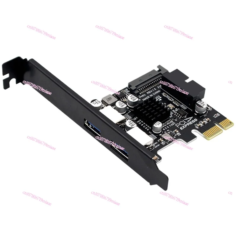 Desktop PCIe to USB3.0 Extended Card 19/20pin Adapter Card Front 2 Ports Rear 2 Ports High Speed