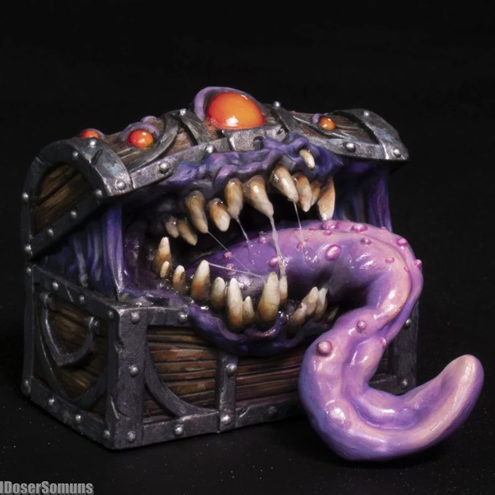 

Сундук с сокровищами, монстр, ловушка, модель, белая форма, сделай сам, ручная раскраска, реквизит, фотоорнамент