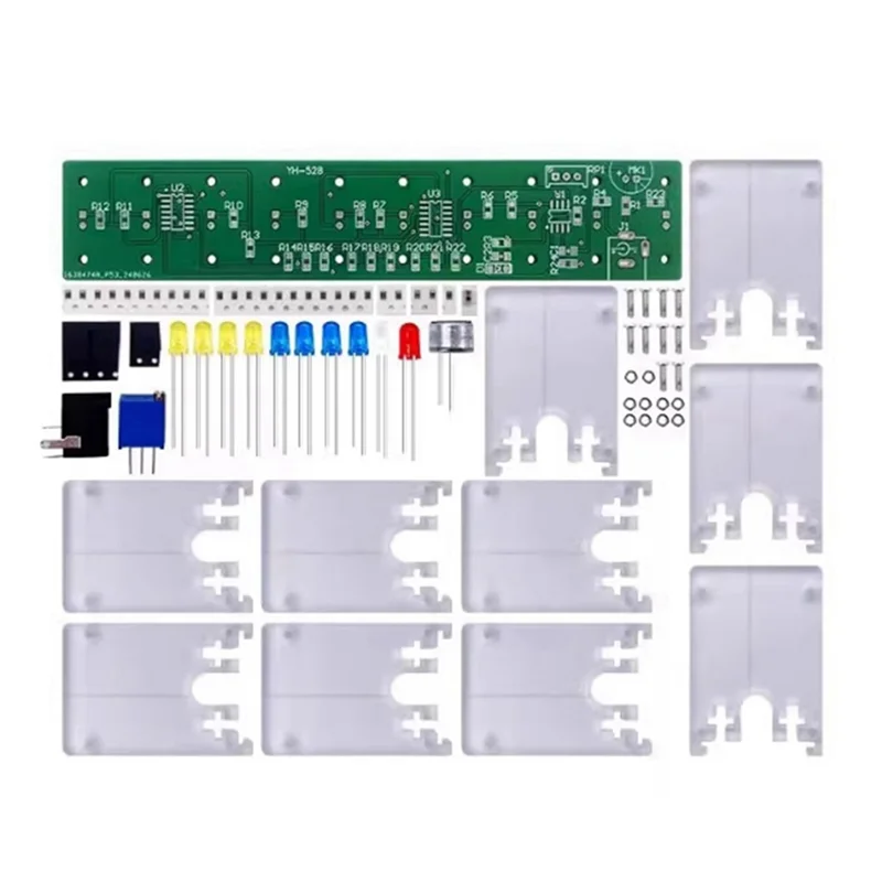 Exquisite-DIY Sound Control LED Music Spectrum Electronic Kit Column Audio Display PCB Soldering Practice Kit LM358 LM339