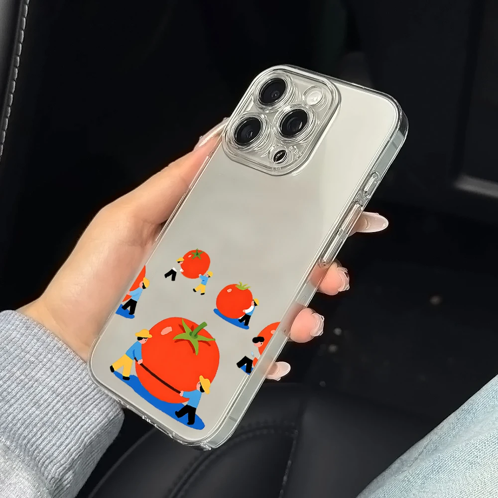 Big Tomatoes Silikon-Handyhülle für iPhone 17 16 15 14 13 12 11 Pro Xs Max Air Mini 7 8 6 6S Plus SE 2020 2022 Cover