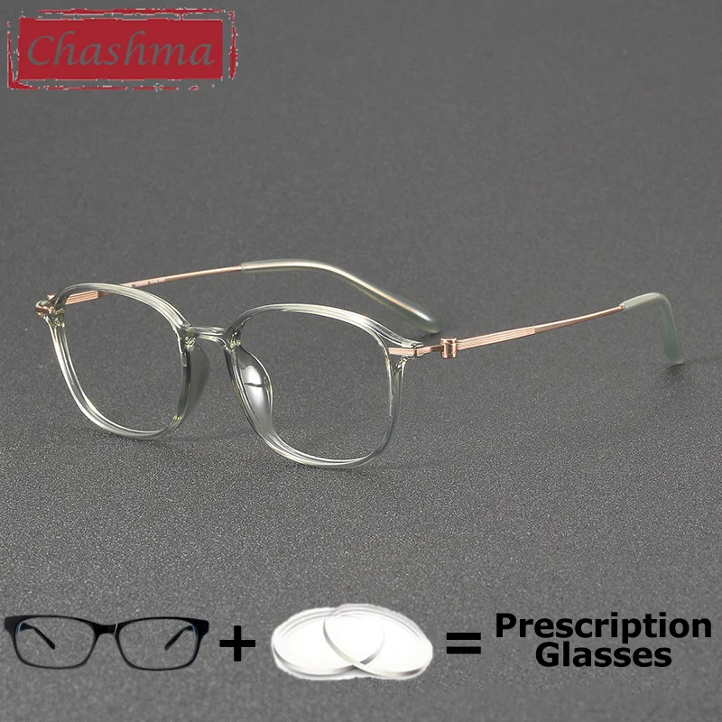 Chashma Prescription Eyeglasses Reading Glasses Myopia Farsighted Men Blue Ray Block Fashion Elegant Ultem Titanium Glasses