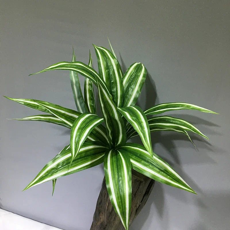 13in Künstliche Pflanzen Wand Palm Blätter Tropical Gefälschte Dracaena Baum Lilie Bambus Kunststoff Magnolia Laub Für Home Garten Decor – Detail 10