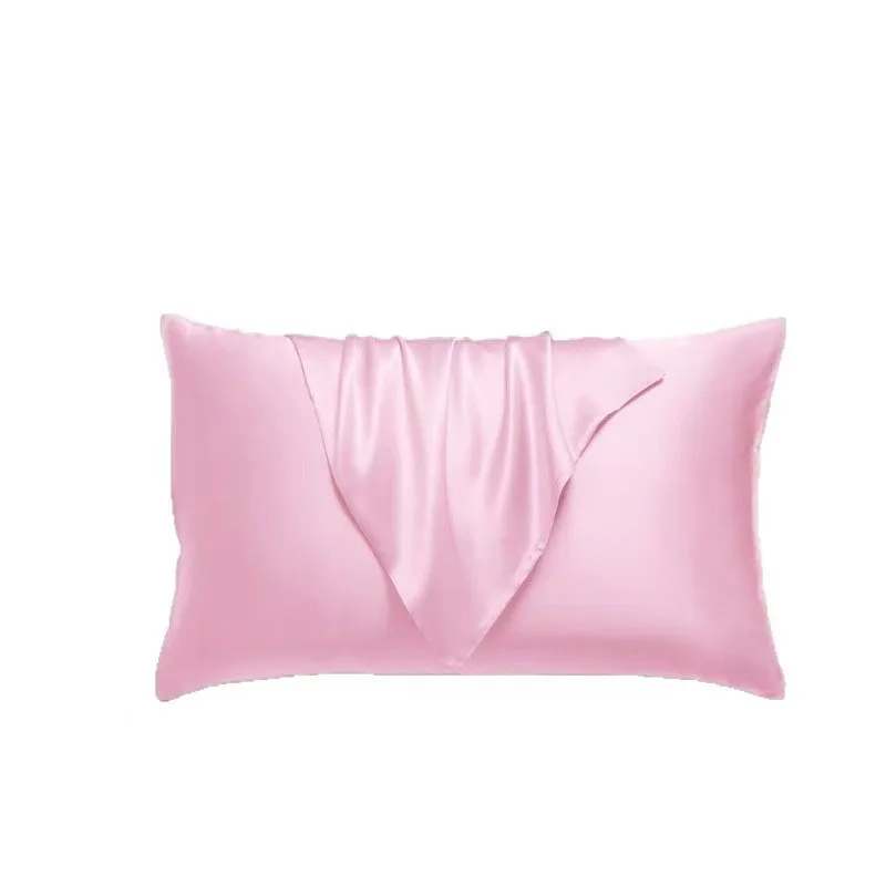 Pure Emulation Silk Satin Pillowcase Soft Hair Beauty Pillow Cover For Bed Sleep Pillow Case Home Decor Queen