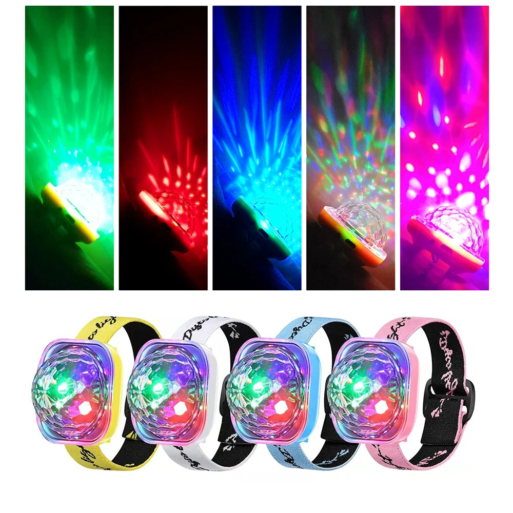 

Color Watch with Magic Ball Laser Light DJ Atmosphere Light Stage Effect Light USB Rechargeable RGB Flash Car Suction Cup