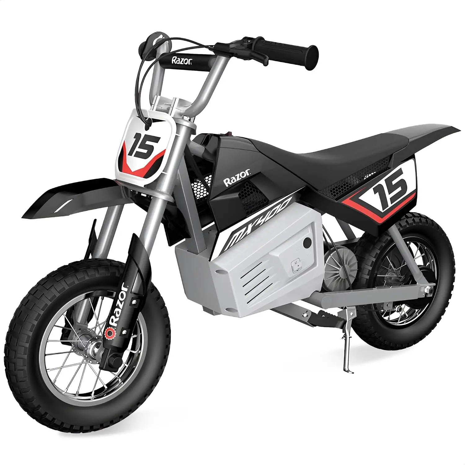 MX400 Dirt Rocket Electric Bike for Kids Ages 8+, 140 lb Max Weight, Black – 24V Battery, Up to 14 Mph, 30-Min Ride, Custom