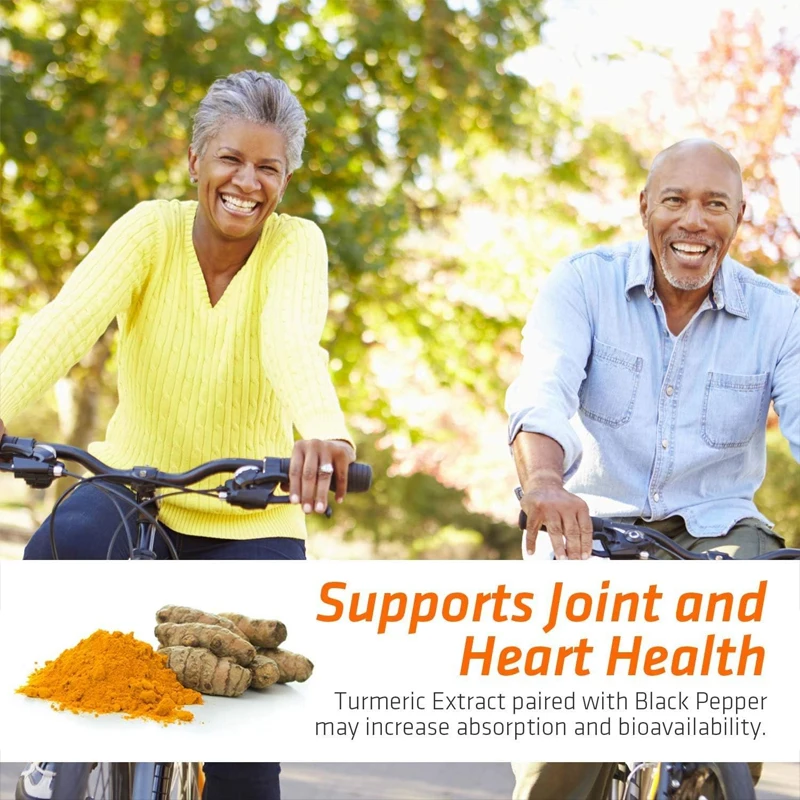 Curcumin and ginger gummies contain black pepper extract, joint support -60 gummies