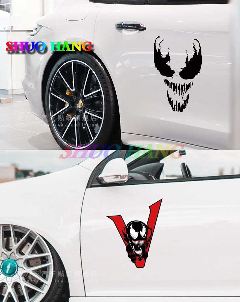 High-quality Creative Venom Auto Car Stickers American Rear Glass Reflective Car Decal Alliance Body Decal Vinyl Racing Car