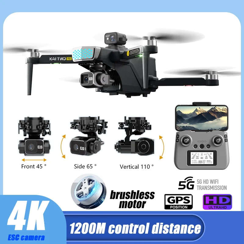 

FPV Drone With 4K Professional Camera 360° Laser obstacle Avoidance 3-axis PTZ EIS Camera Portrait Follow 4-axis Mini Drone Toy