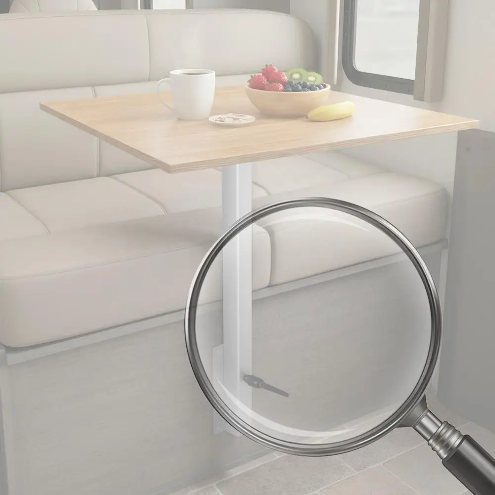 

RV Adjustable Table Leg 360 Degree Swivel Aluminum Alloy Removable RV Table Leg Height Adjustable RV Table Leg Bracket