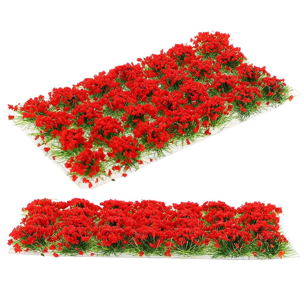 

2 коробки искусственной травы из смолы, яркие цвета, имитация пучков травы, миниатюрный декор для песочницы, ландшафтного дизайна, железной дороги, DIY-украшения