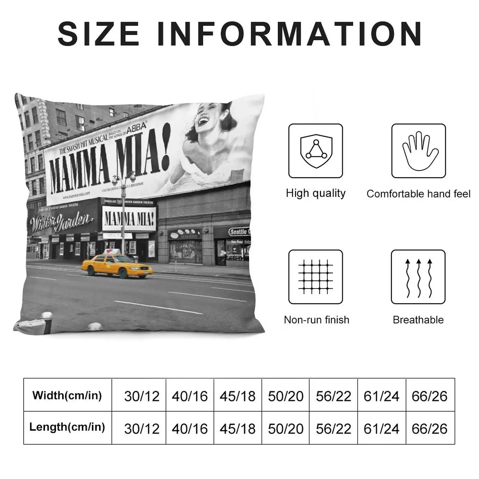 NYC Yellow Cabs Mamma Mia Throw Pillow Cushions For Children Cushion Cover Set Cushion Covers For Living Room pillow