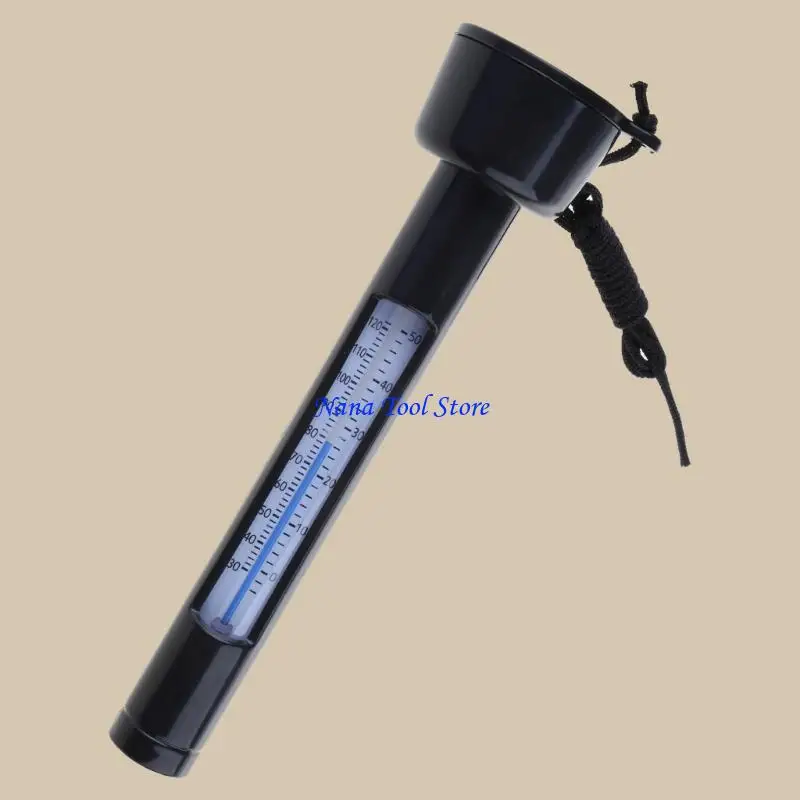 

31GJ Water Temperature Meter with String for Swimming Pools Hot Tubs Fish Pond Easy Read Floating Pool Thermometer