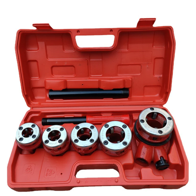 Manual Water Pipe Threading Tools Kit Machine Tap Plate 62 Light Pipe Hinge Plat Home Repair Tool Pipe Hinge Wrench