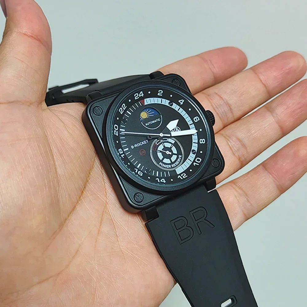 Energy Progress Original Brand Watches For Men High Quality Square Automatic Mechanical Watch Exquisite Business AAA Male Clocks