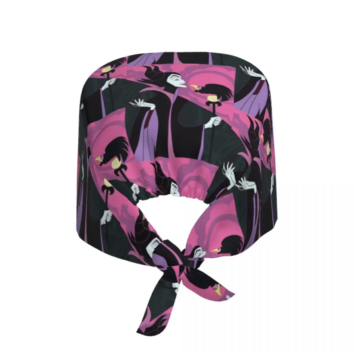 Custom Maleficent Anime Cartoon Medical Staff Scrubs Hat Men Women For Chef Hat Scrub Caps