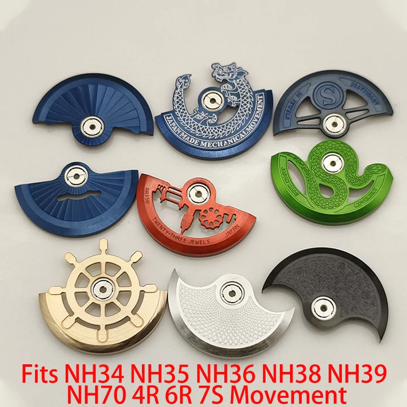 

NH35 NH36 Automatic Hammer Rotor Fits For 7S26 NH34 NH35 NH36 NH38 NH39 NH70 4R 6R Movement Men's Watch Accessories Refit