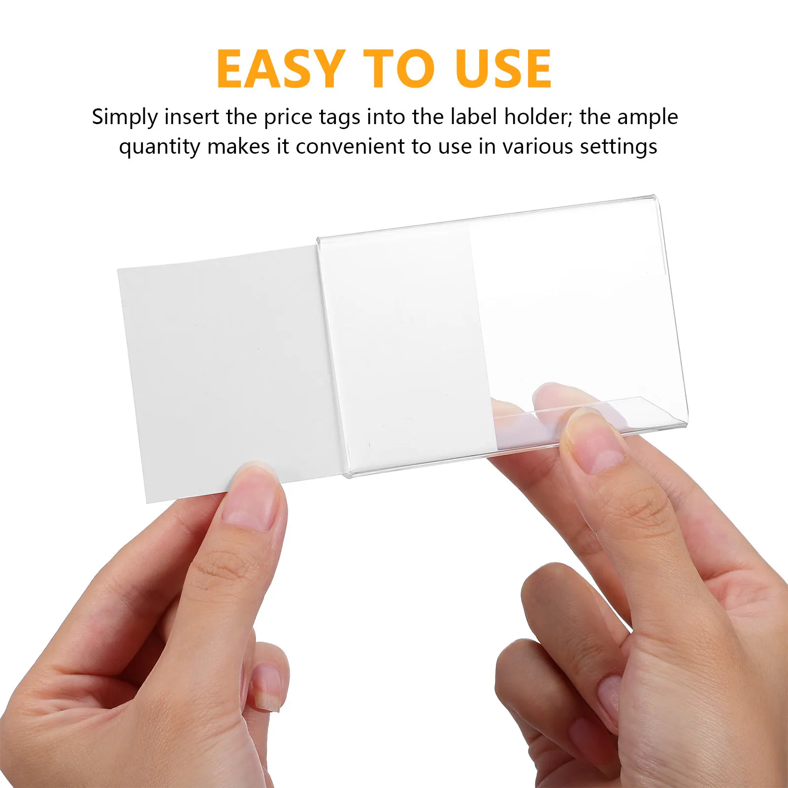 20Pcs Acrylic Display Stand Clear Acrylic Sign Holder Compact Size for Retail Display Price Tag Holder Food Buffet Menu Card