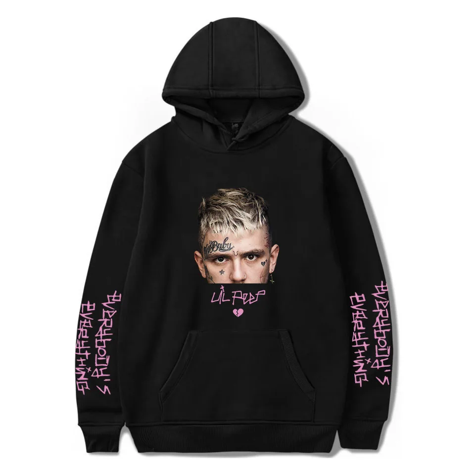 

Толстовка с капюшоном Lil Peep, модная винтажная Женская толстовка в стиле хип-хоп, осенняя толстовка унисекс, уличная мода в стиле Харадзюку, мужская Толстовка