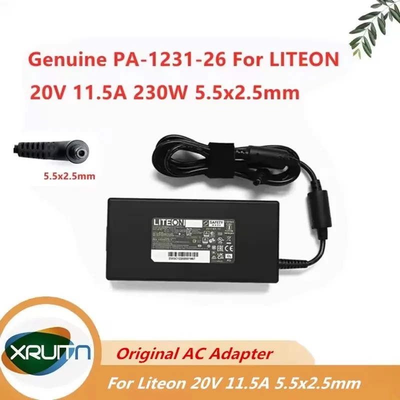 

Genuine LITEON PA-1231-26 20V 11.5A 230W 5.5x2.5mm Laptop AC Adapter For HASEE MSI Laptop Power Supply Charger