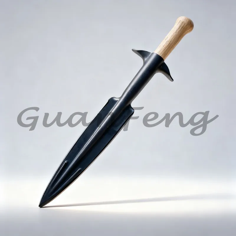 Manganese Steel Spear Head Pointed Shovel, Long Cutting Edge Spear Shovel for Outdoor Mountain Digging and Chopping