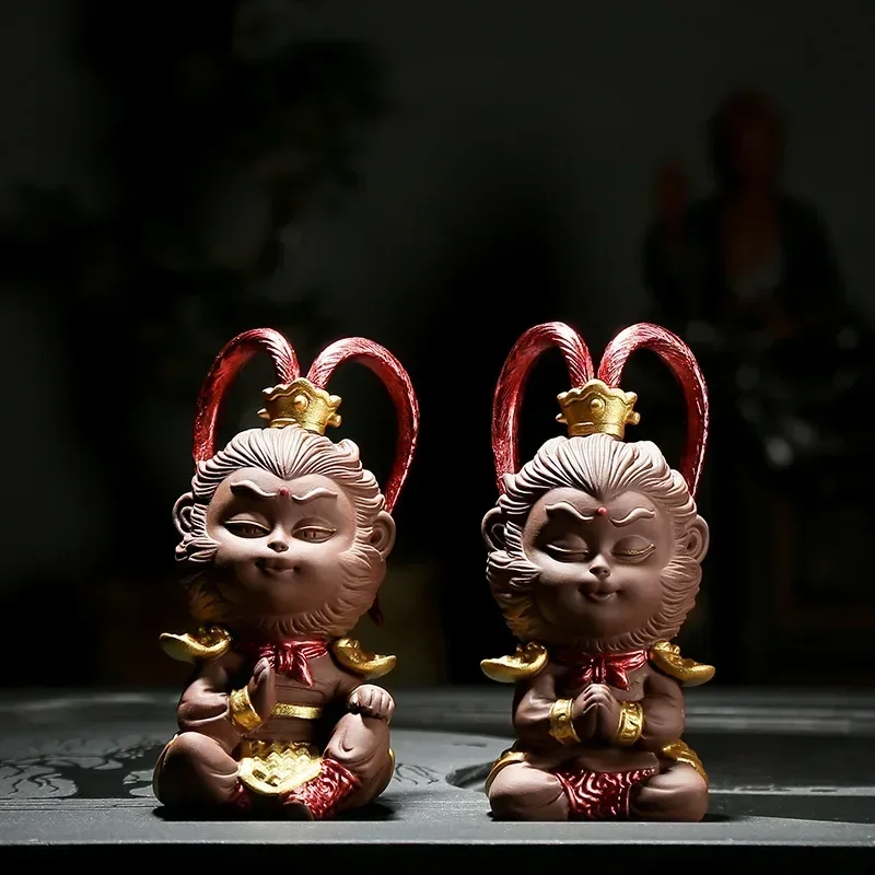 

Wukong украшения, креативный чай Qitian Dasheng, Бутик для домашних животных, фиолетовый песок, драка над буддой, маленькие украшения для дома